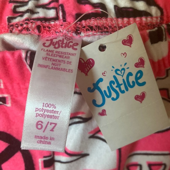 new justice 2 pc flannel pajama set / sleepwear set - Picture 6 of 7